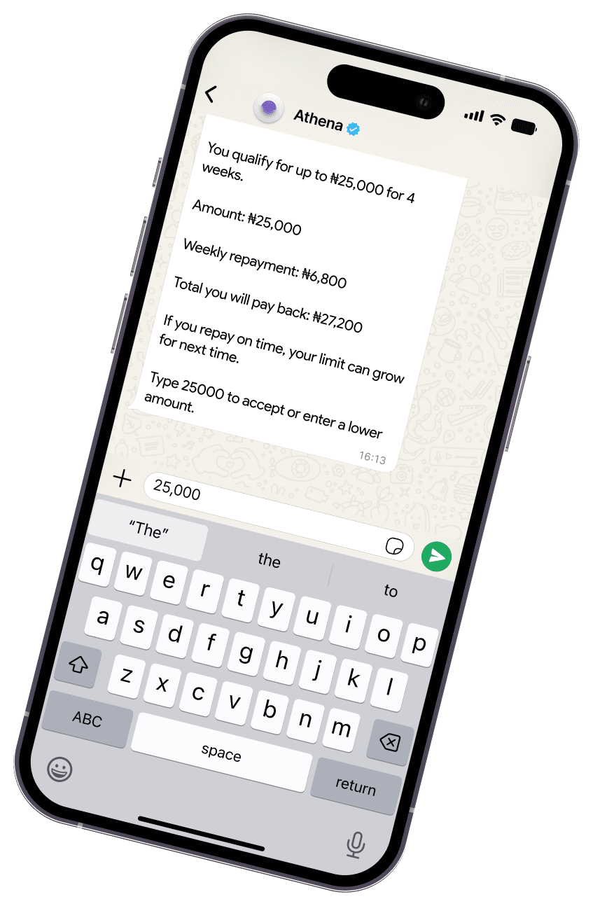 Loan process on WhatsApp